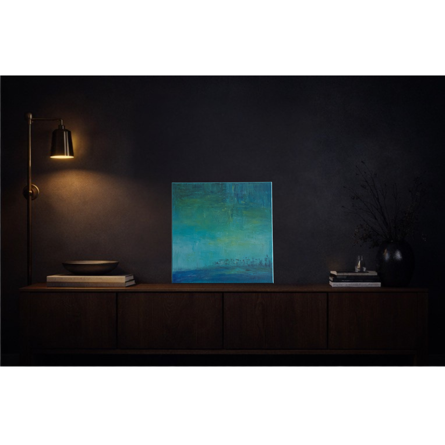 Where Light Settles | Acrylic Flow Original | 14x14 inch | Canvas