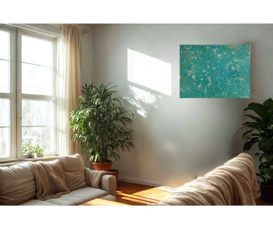 Blue Anemone | Acrylic Flow Original | 16x12 inch | Canvas
