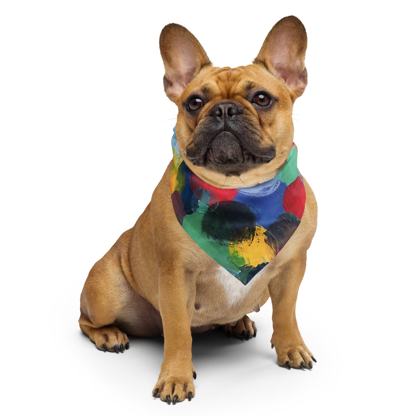 Pet Dog Bandana | Colourful Abstract Art Print | Fashion Neck Scarf