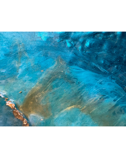 A Place You Still Carry | Mixed Media Resin | 10x10 inch | Wooden Panel | Shadow Box Frame