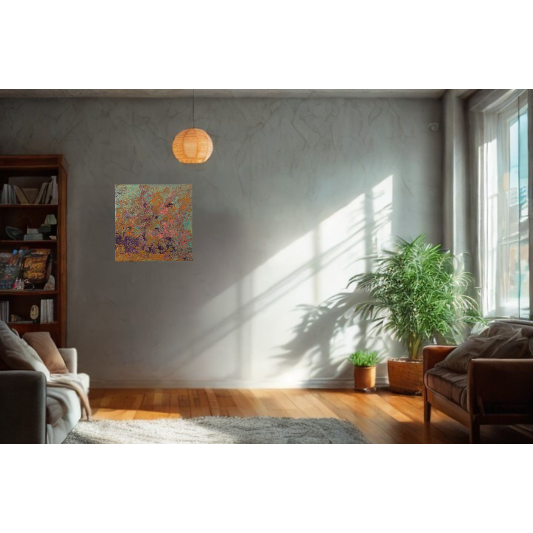 Garden of Falling Embers | Acrylic Original | 12x16 inch | Canvas