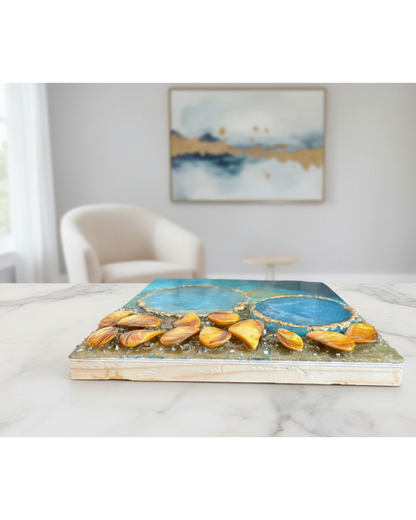 A Place You Still Carry | Mixed Media Resin | 10x10 inch | Wooden Panel | Shadow Box Frame