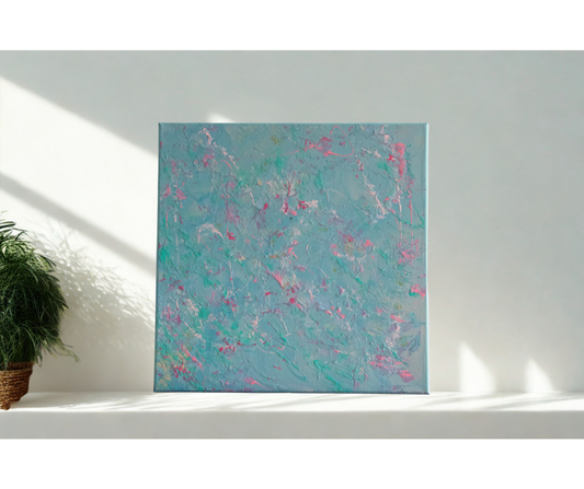 Under Water Bloom | Acrylic Flow Original | 14x14 inch | Canvas