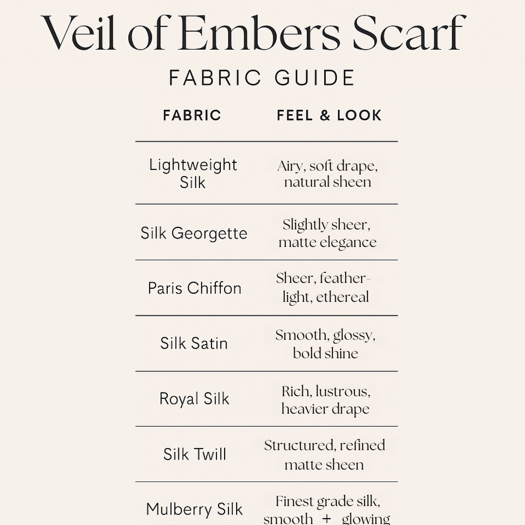 Veil of Embers Long Scarf – Wearable Art Accent
