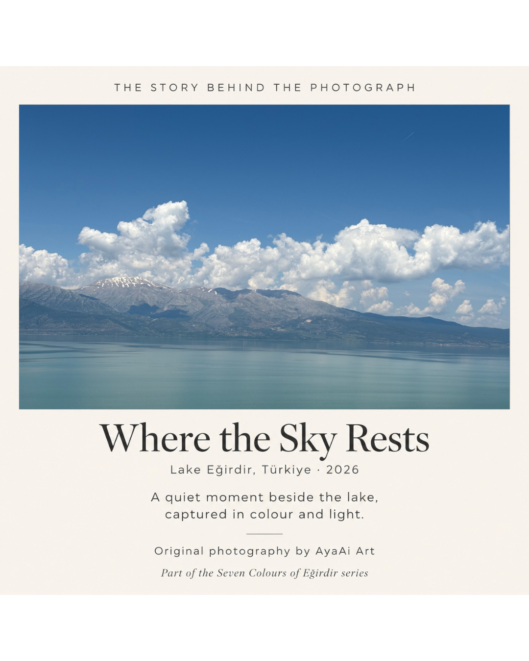 Where the Sky Rests — Lake Eğirdir Photography Print