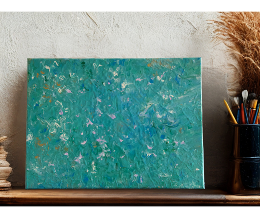 Blue Anemone | Acrylic Flow Original | 16x12 inch | Canvas