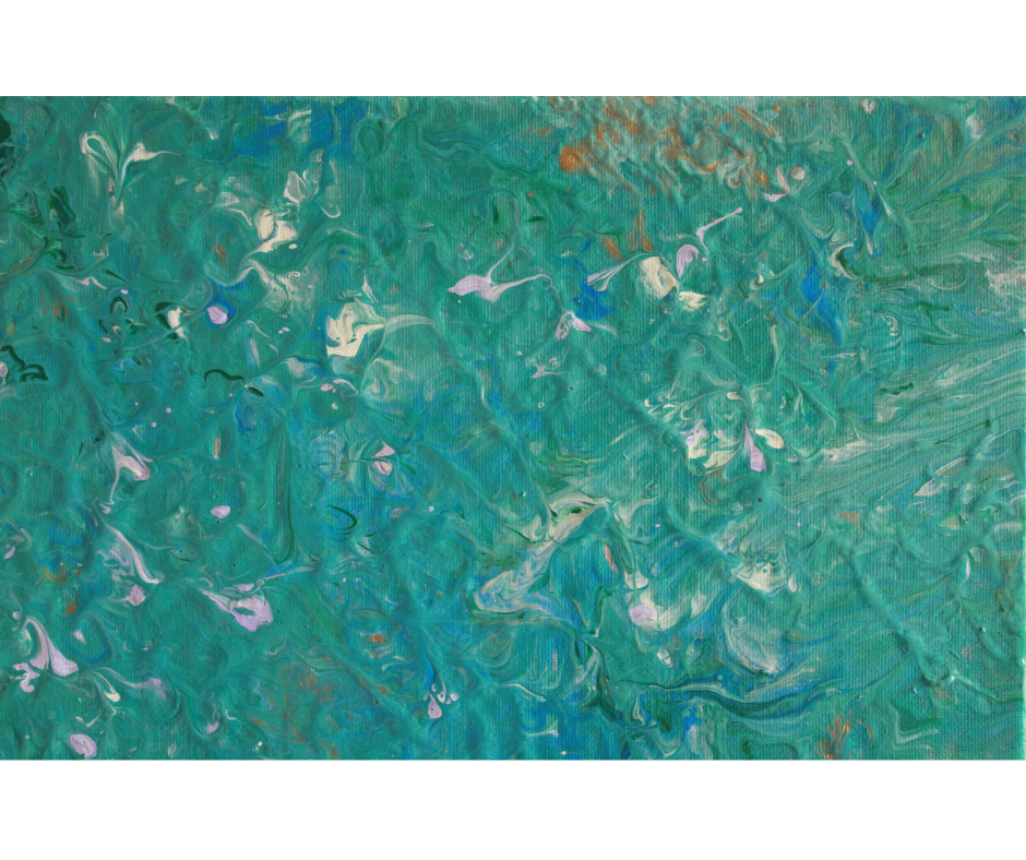 Blue Anemone | Acrylic Flow Original | 16x12 inch | Canvas
