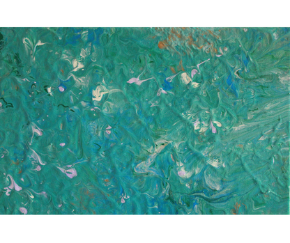 Blue Anemone | Acrylic Flow Original | 16x12 inch | Canvas