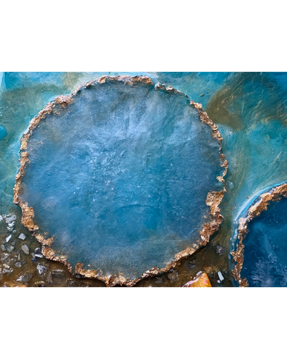A Place You Still Carry | Mixed Media Resin | 10x10 inch | Wooden Panel | Shadow Box Frame