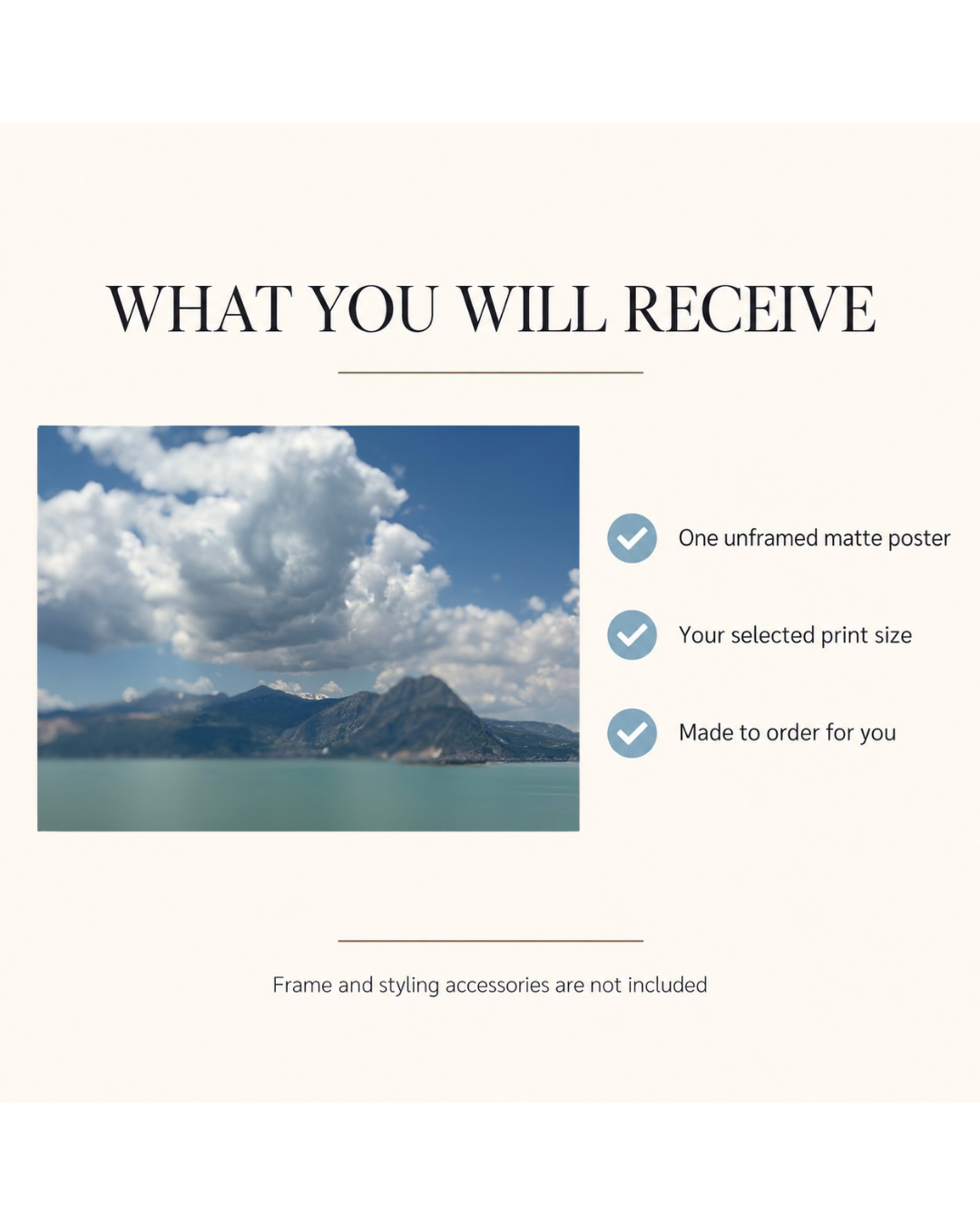 Where Sky Meets Stone — Lake Eğirdir Photography Print