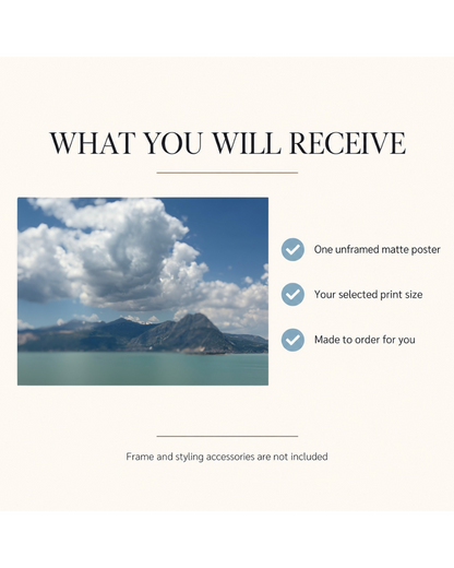 Where Sky Meets Stone — Lake Eğirdir Photography Print
