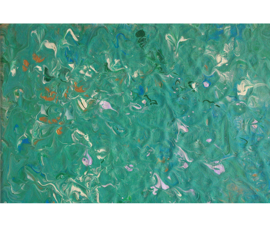 Blue Anemone | Acrylic Flow Original | 16x12 inch | Canvas