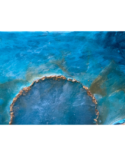 A Place You Still Carry | Mixed Media Resin | 10x10 inch | Wooden Panel | Shadow Box Frame