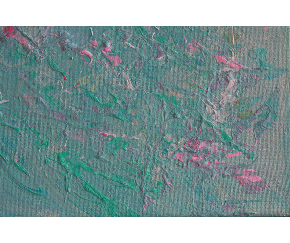 Under Water Bloom | Acrylic Flow Original | 14x14 inch | Canvas