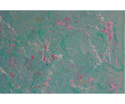 Under Water Bloom | Acrylic Flow Original | 14x14 inch | Canvas