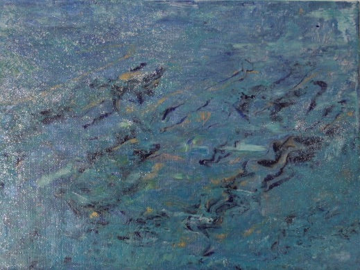 Lost Beneath The Ocean | Acrylic Flow Original | 9x12 inches | Canvas Panel