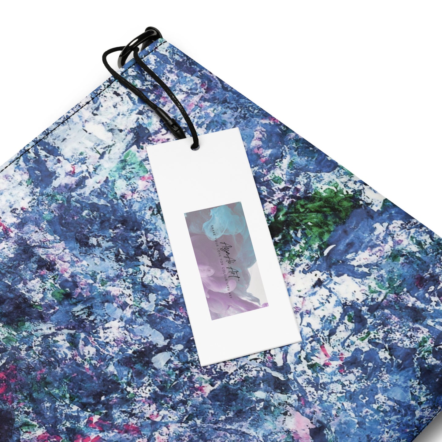 Artistic Crossbody Bag | Abstract Blue Floral Print