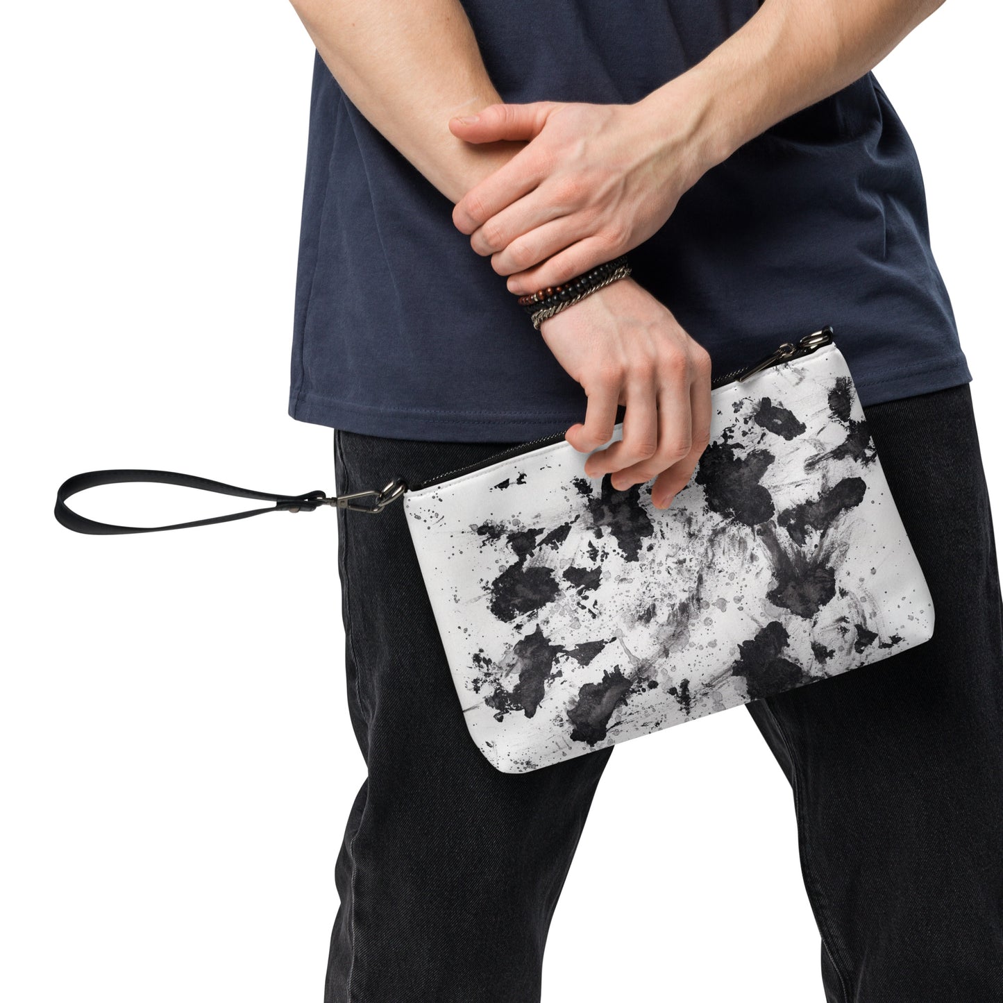 Black, White & Gray Art Print Crossbody bag