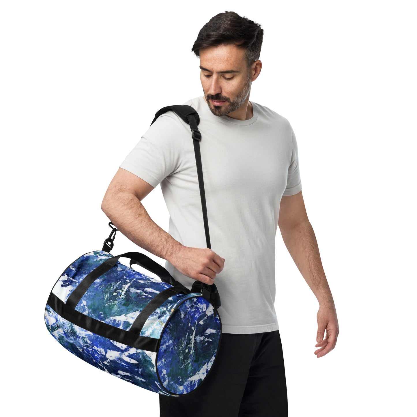 Dark Blue Ocean Pattern | Gym Bag