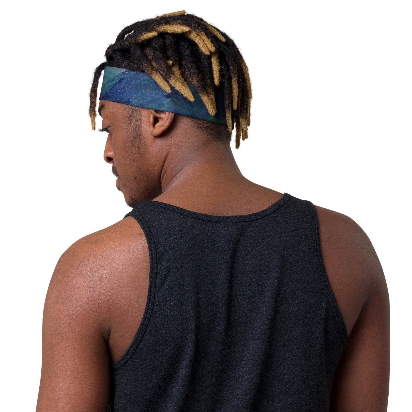 Athletic Headband | Teal Blue, Green and Silver