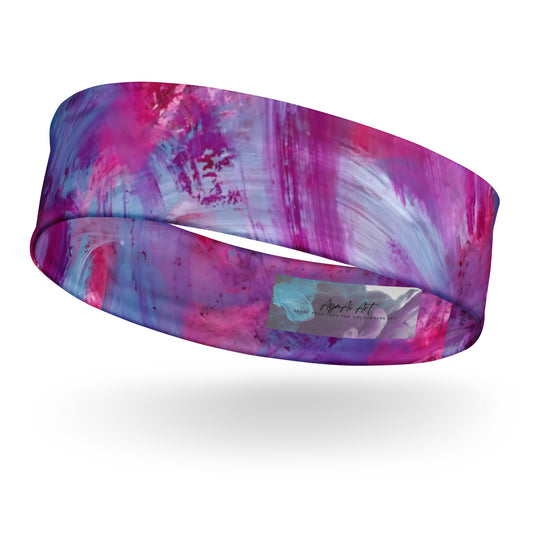 Athletic Headband | Tie-Dye Pattern | Purple, Blue and Pink