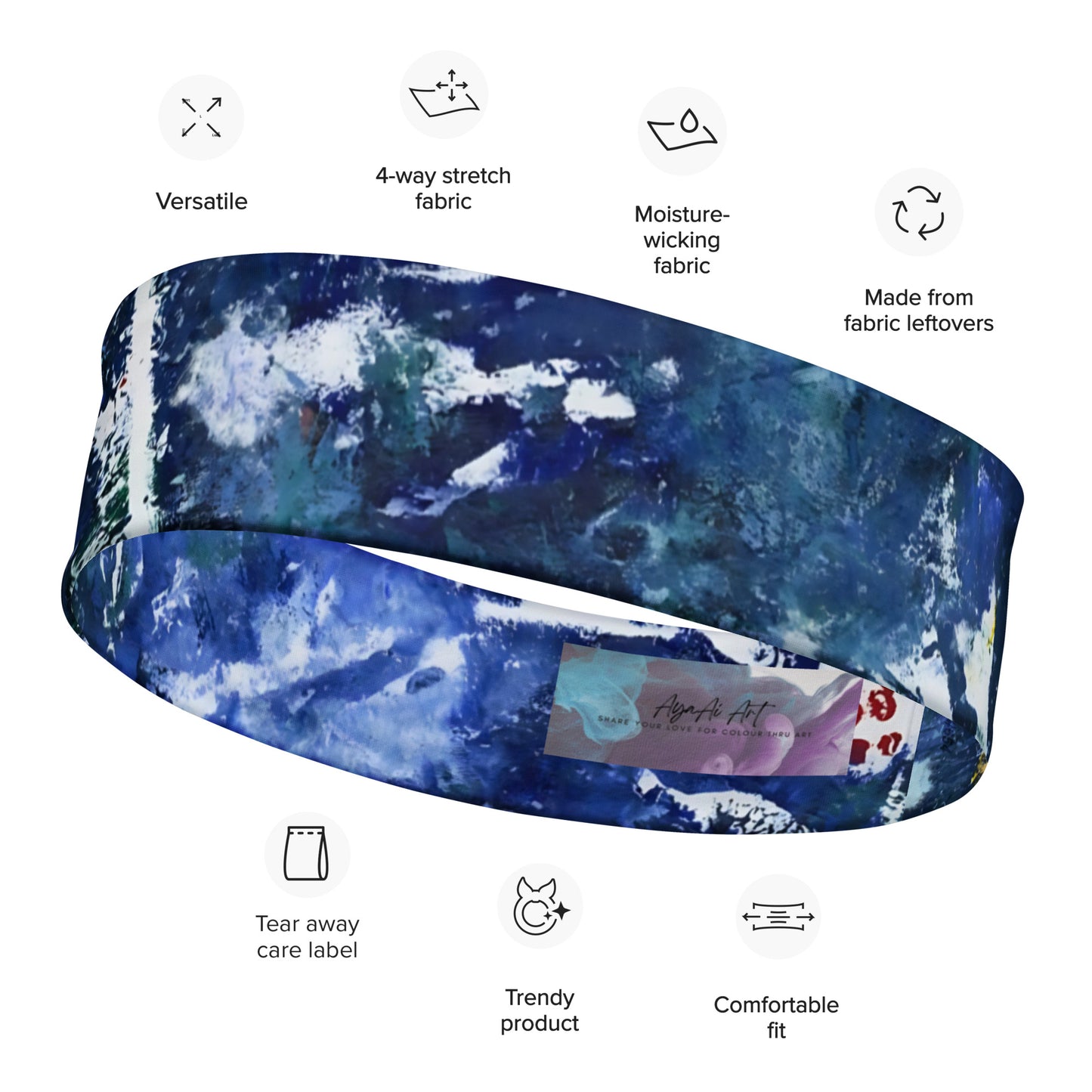 Athletic Headband | Blue Galaxy Pattern