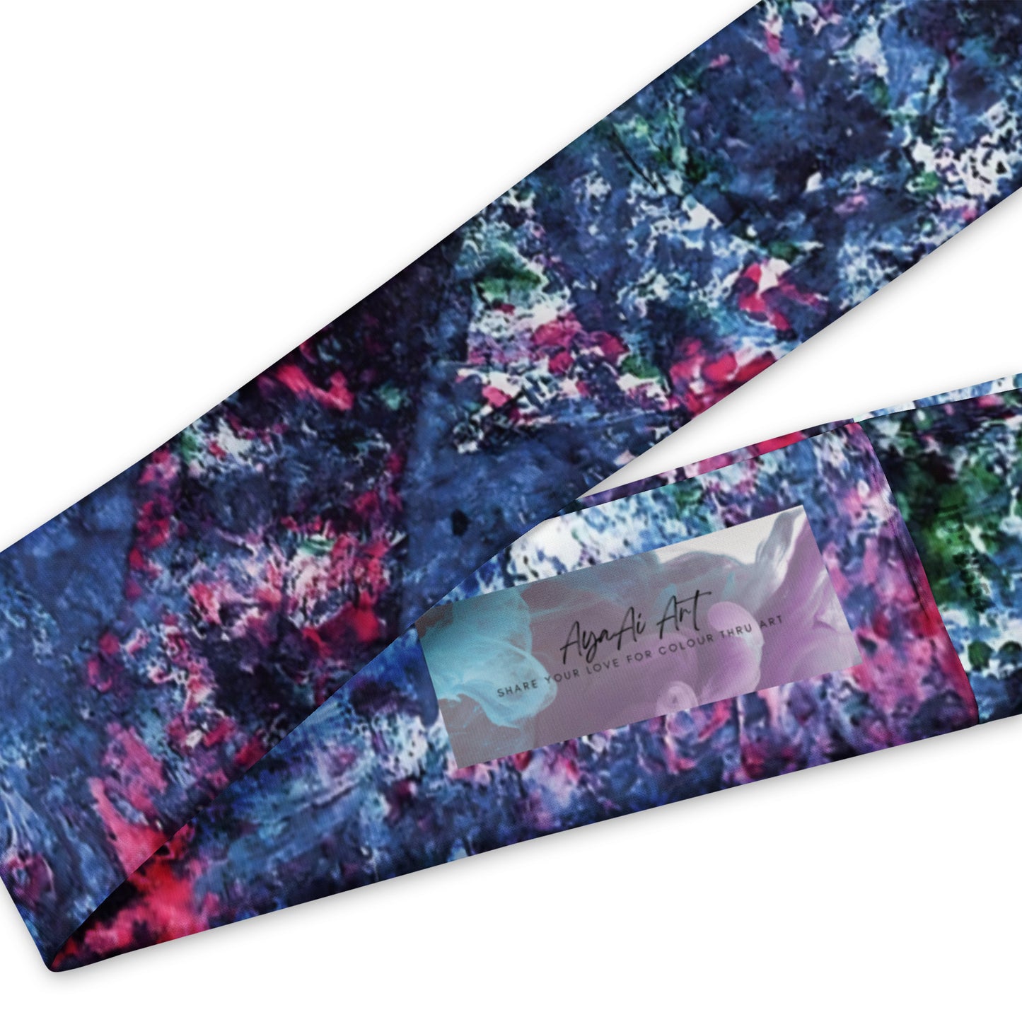 Athletic Headband | Blue Floral Pattern