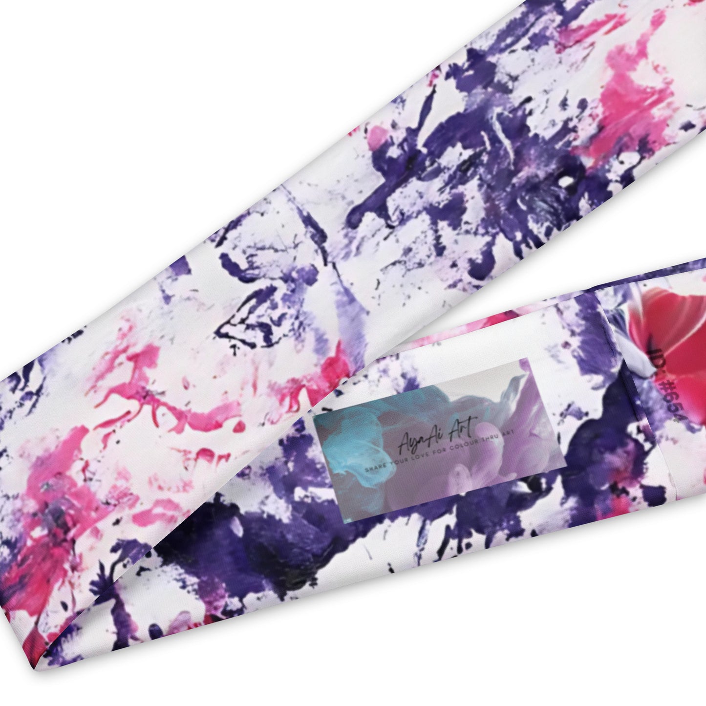 Women's Athletic Headband | Purple and Pink Tie-Dye Pattern