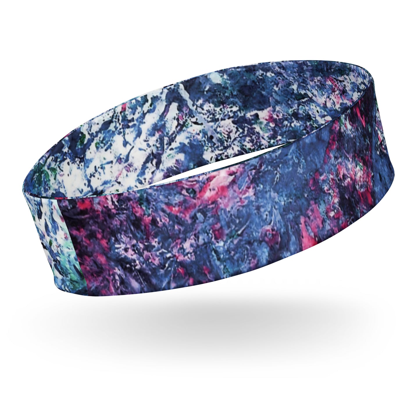 Athletic Headband | Blue Floral Pattern