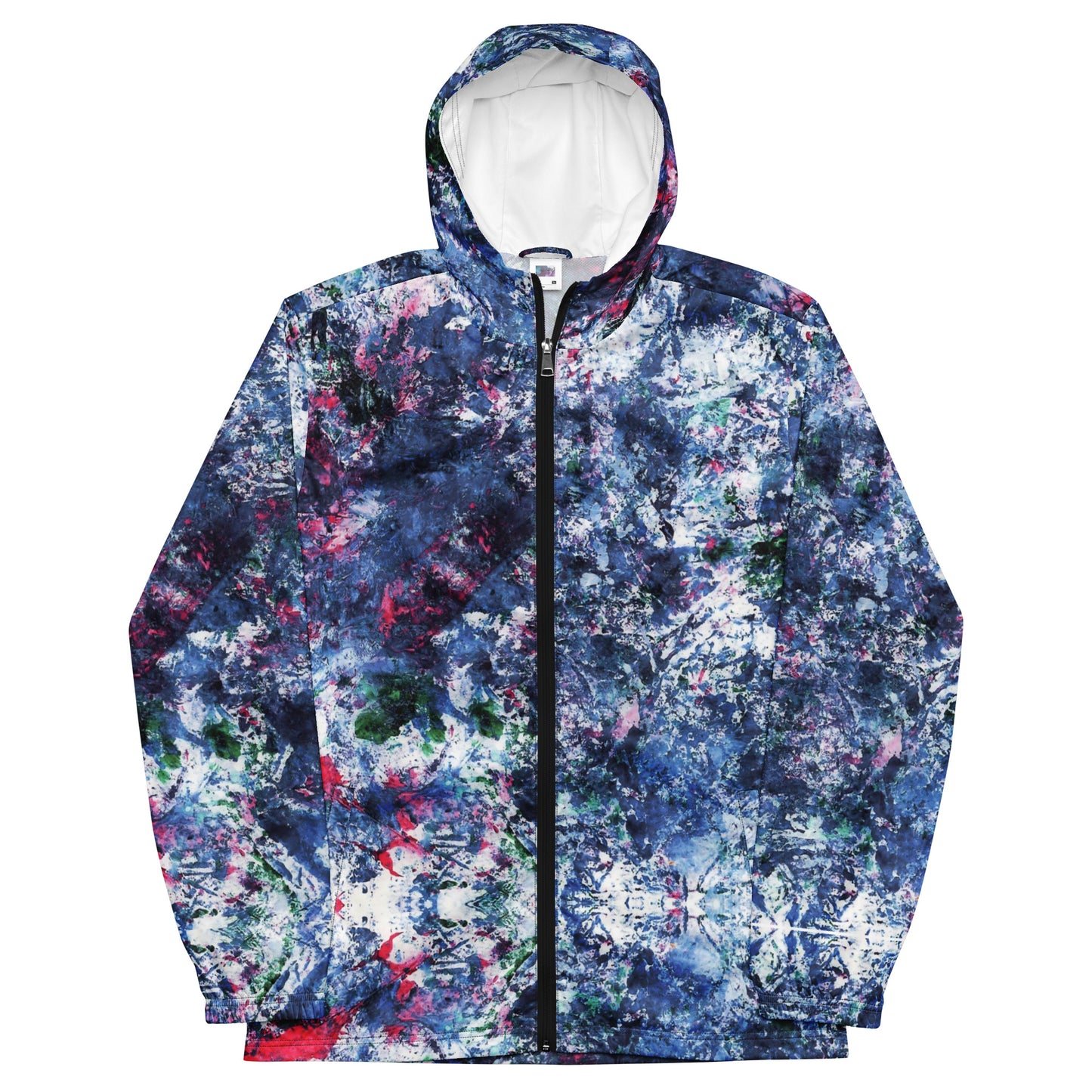 Men's Lightweight Windbreaker Jacket | Vibrant Print | Water-Resistant | Regular Fit | Mesh Lined with Zippered Pockets