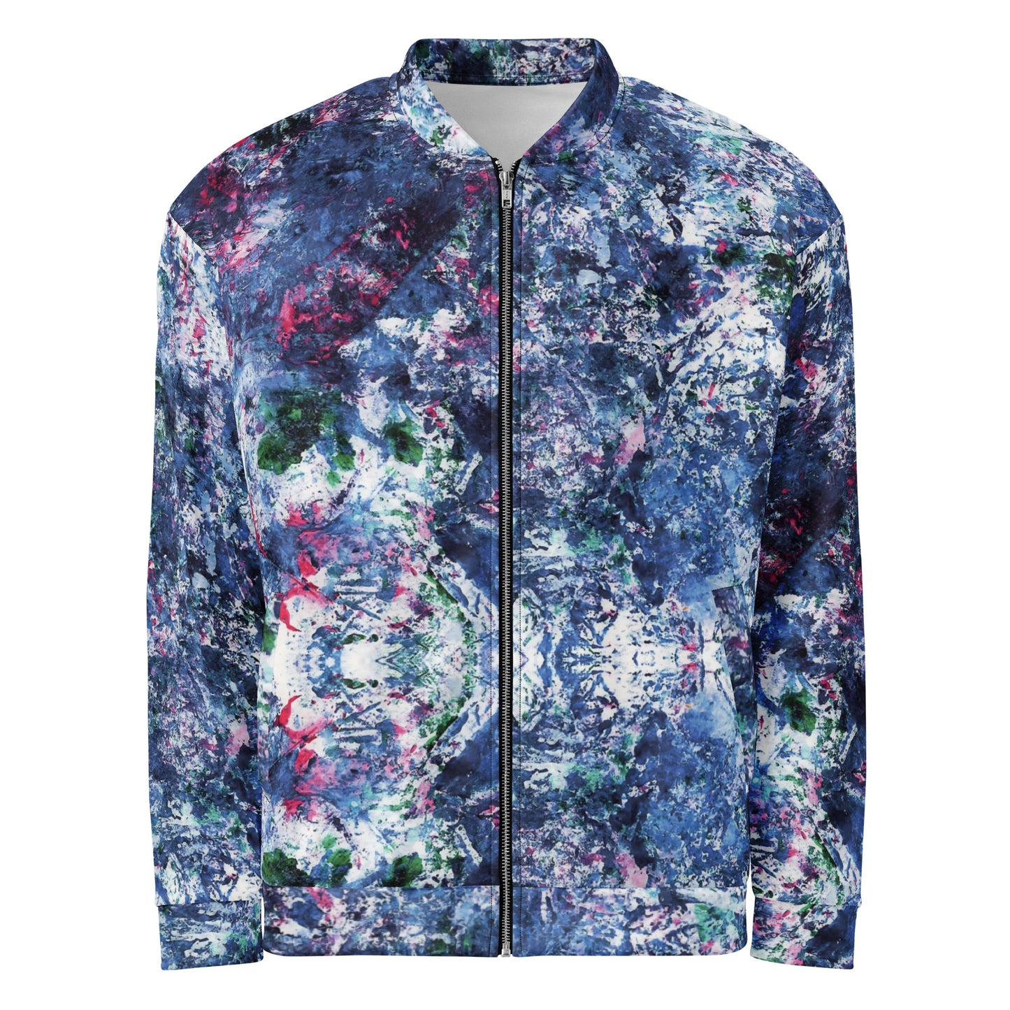 Unisex Bomber Jacket |  Blue, Green, Pink Abstract Print