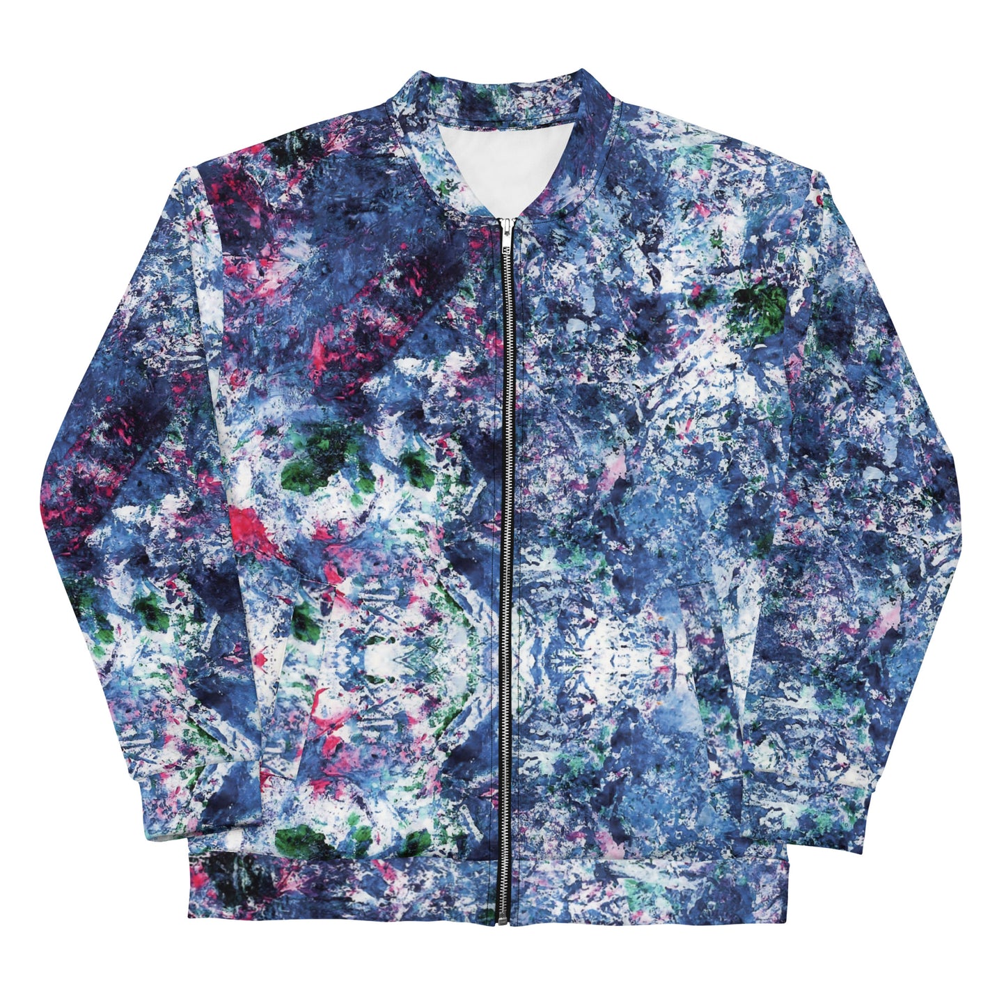 Unisex Bomber Jacket |  Blue, Green, Pink Abstract Print