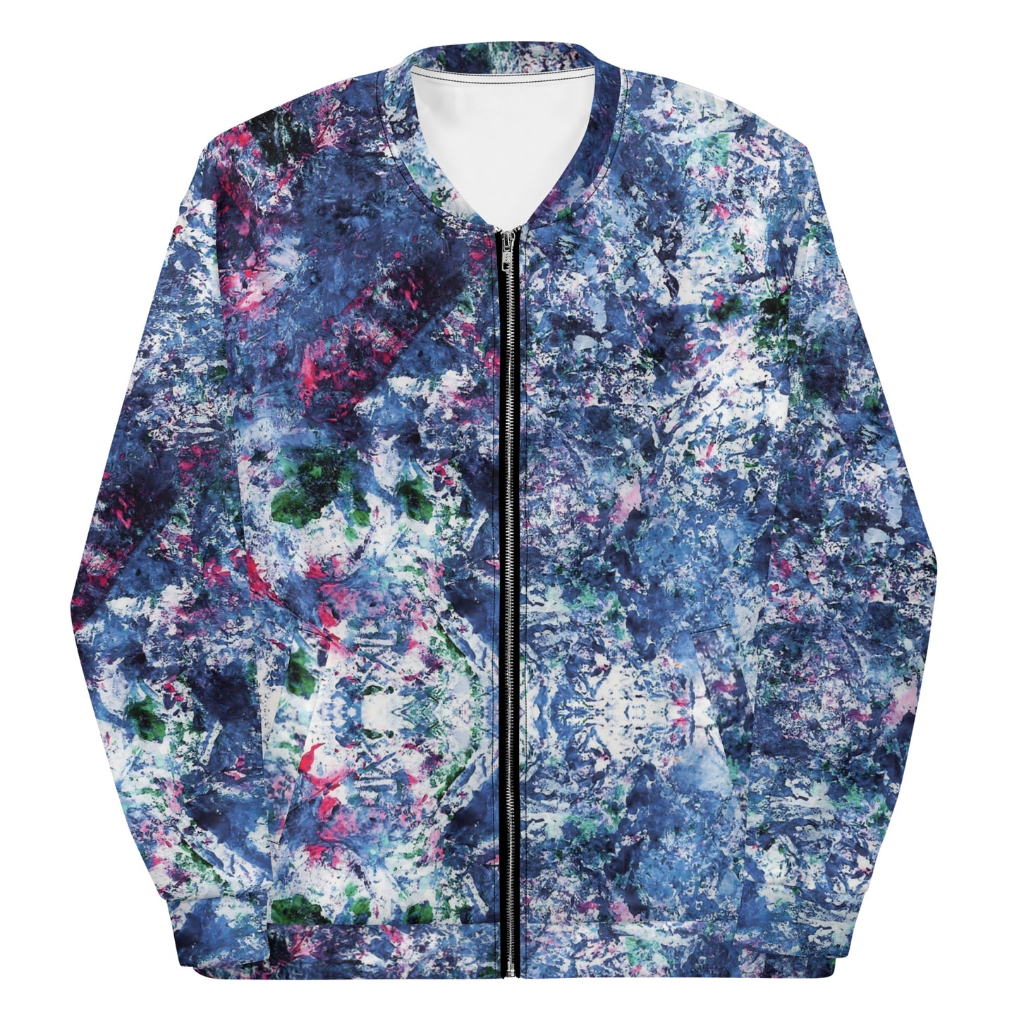 Unisex Bomber Jacket |  Blue, Green, Pink Abstract Print