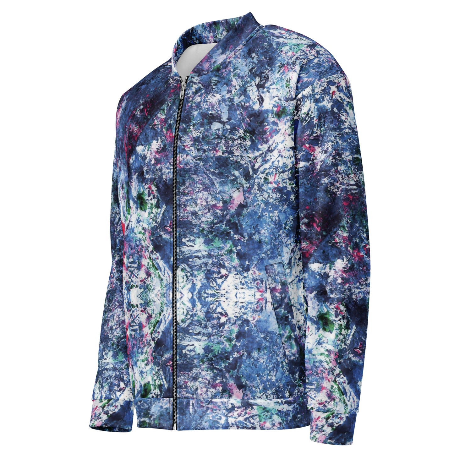 Unisex Bomber Jacket |  Blue, Green, Pink Abstract Print