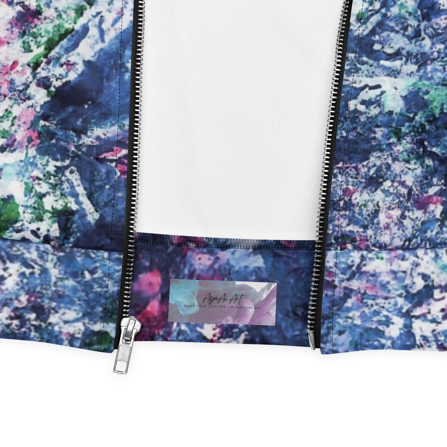 Unisex Bomber Jacket |  Blue, Green, Pink Abstract Print