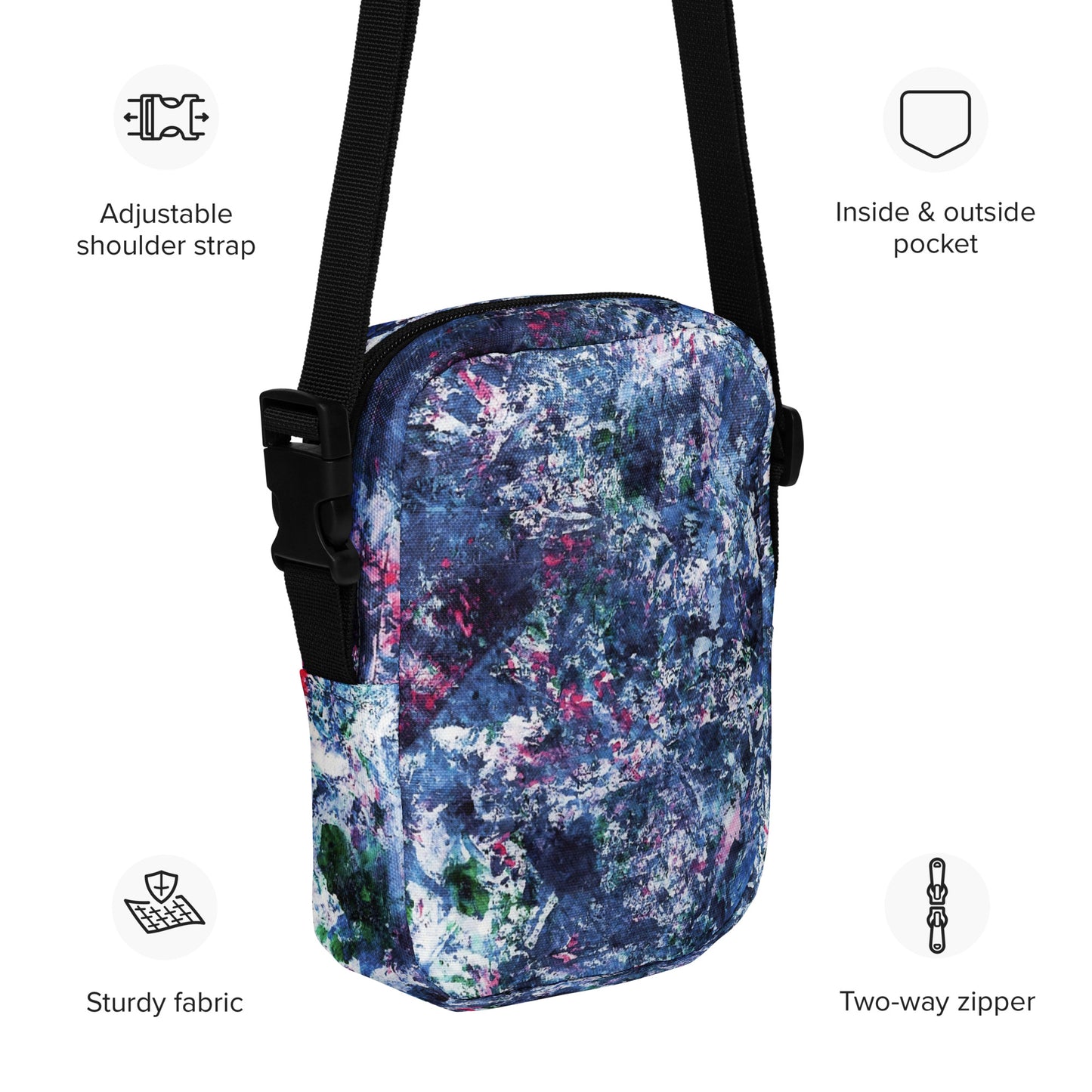 Utility Crossbody Bag | Multi-Colour Print