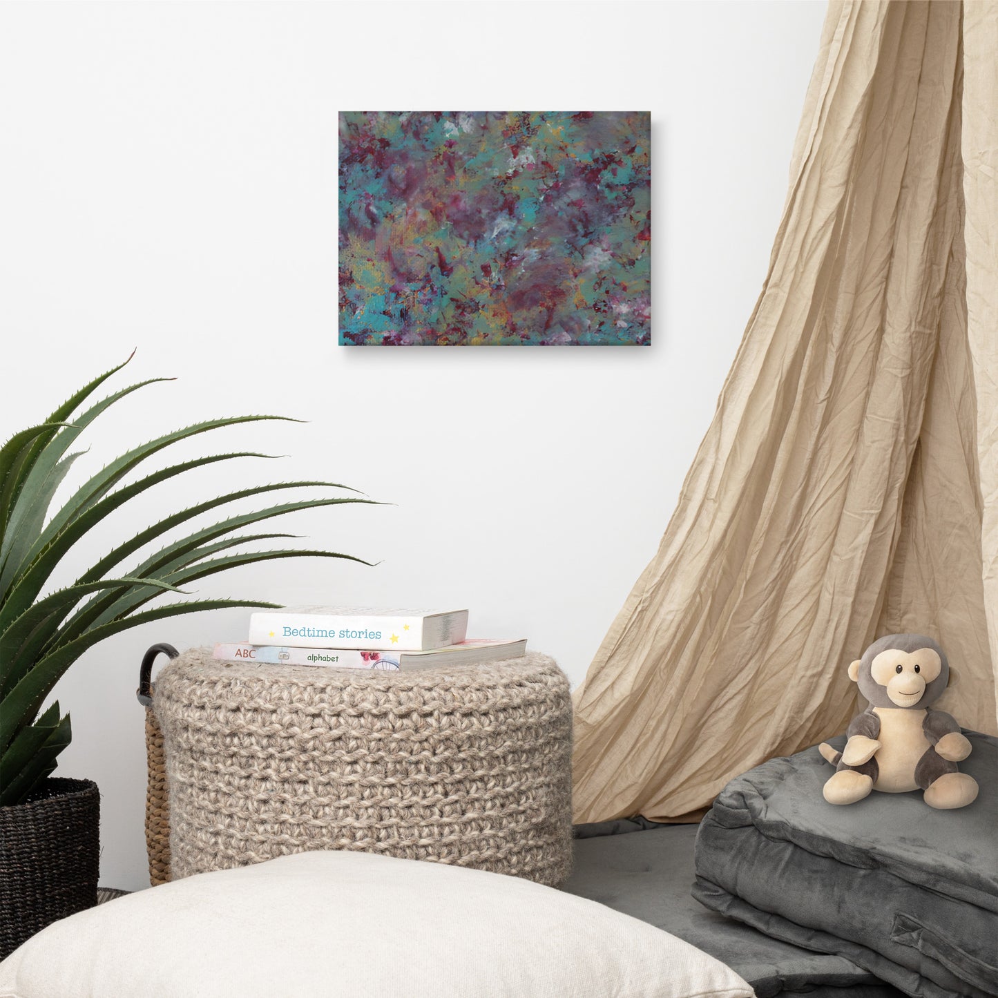 Roses In Gold | Canvas Print