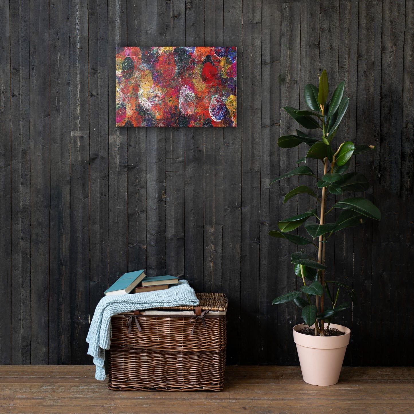 Rock Garden | Mixed Media Abstract Art | Canvas Print