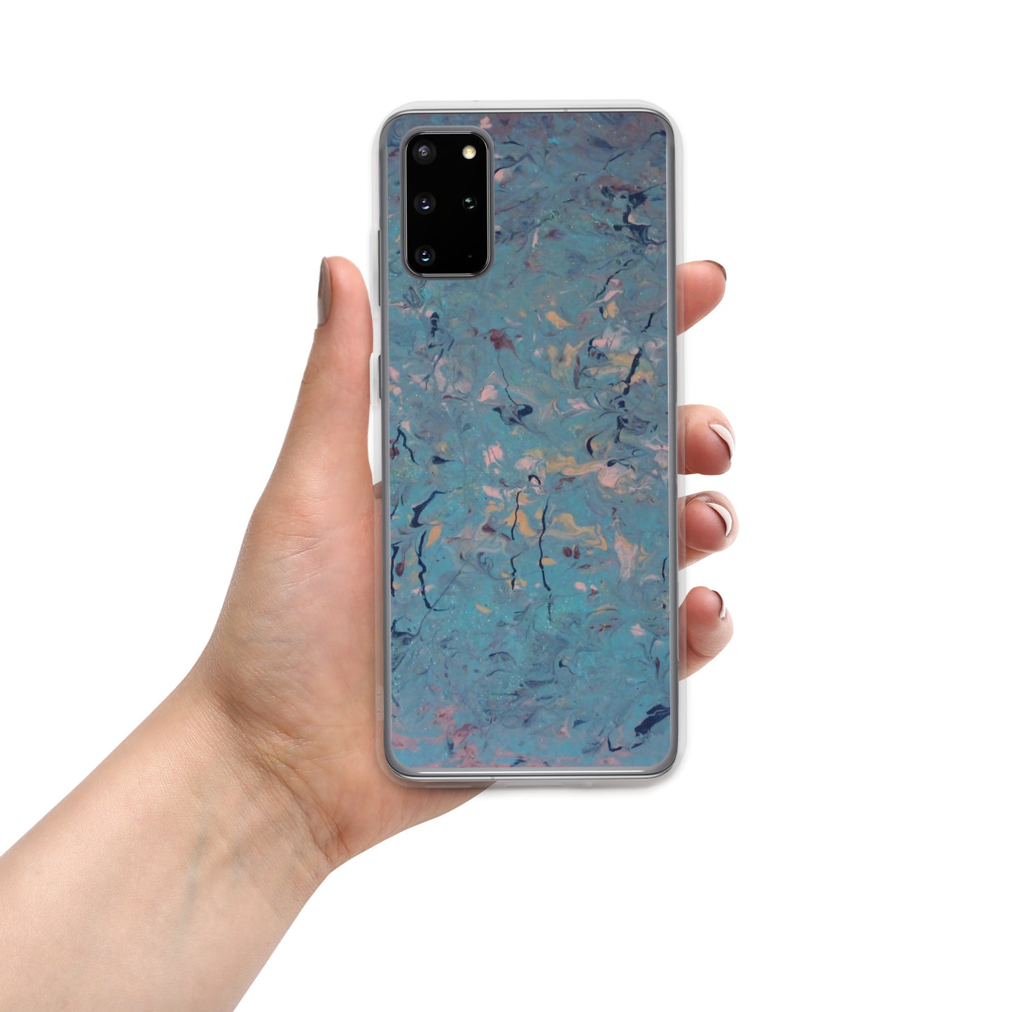 Marble Textured Design Clear Case for Samsung