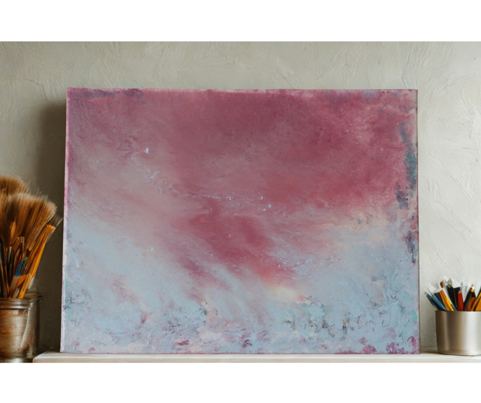 SunSet In The Ocean | Acrylic Original | 12x16 inch | Canvas