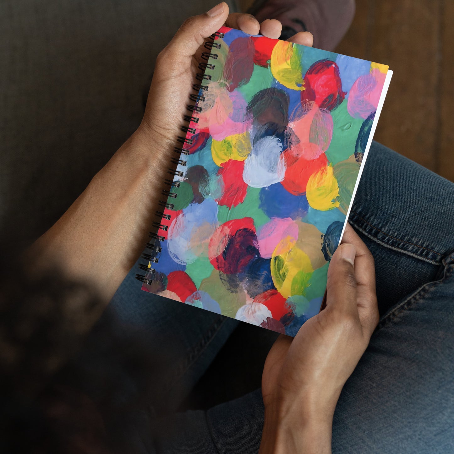 Colourful Circle Motif Spiral Notebook