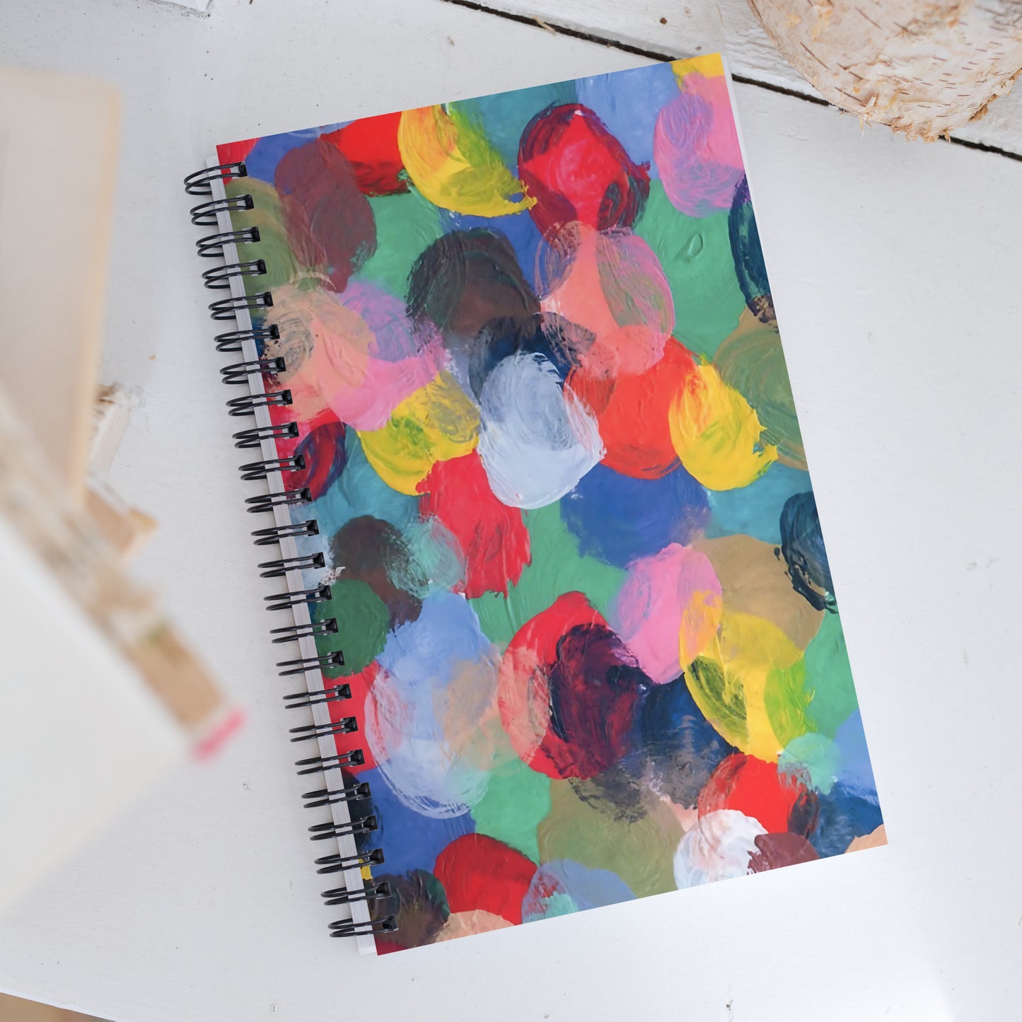 Colourful Circle Motif Spiral Notebook