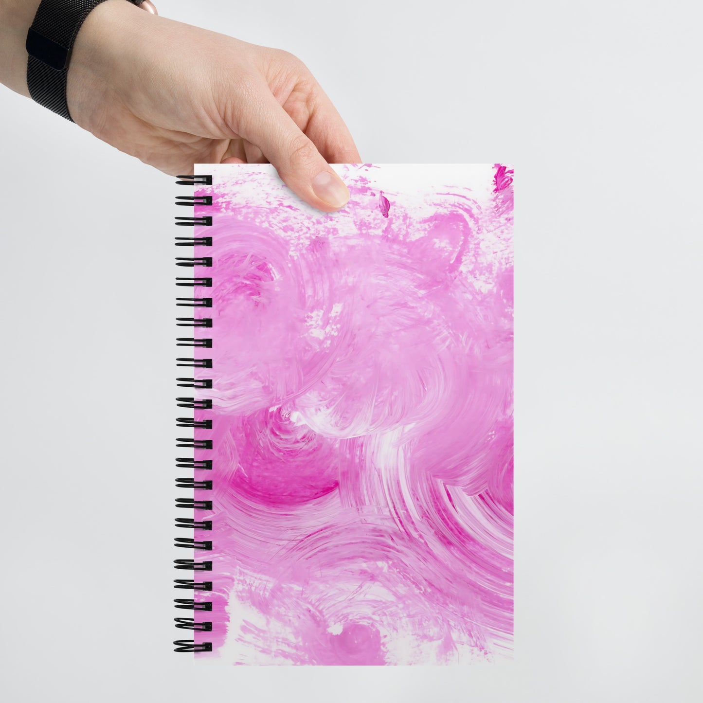 Pink Swirl Design Spiral Notebook