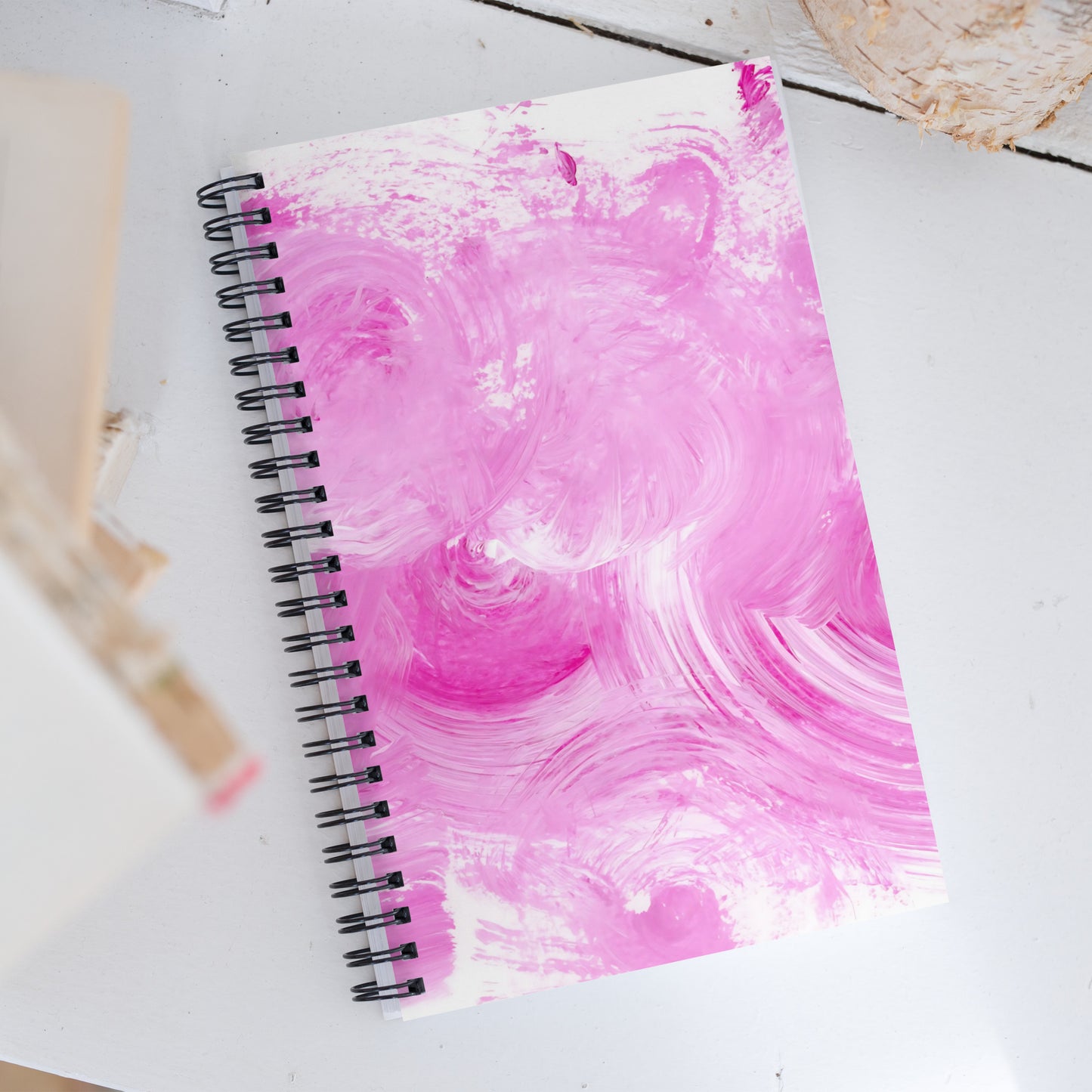 Pink Swirl Design Spiral Notebook