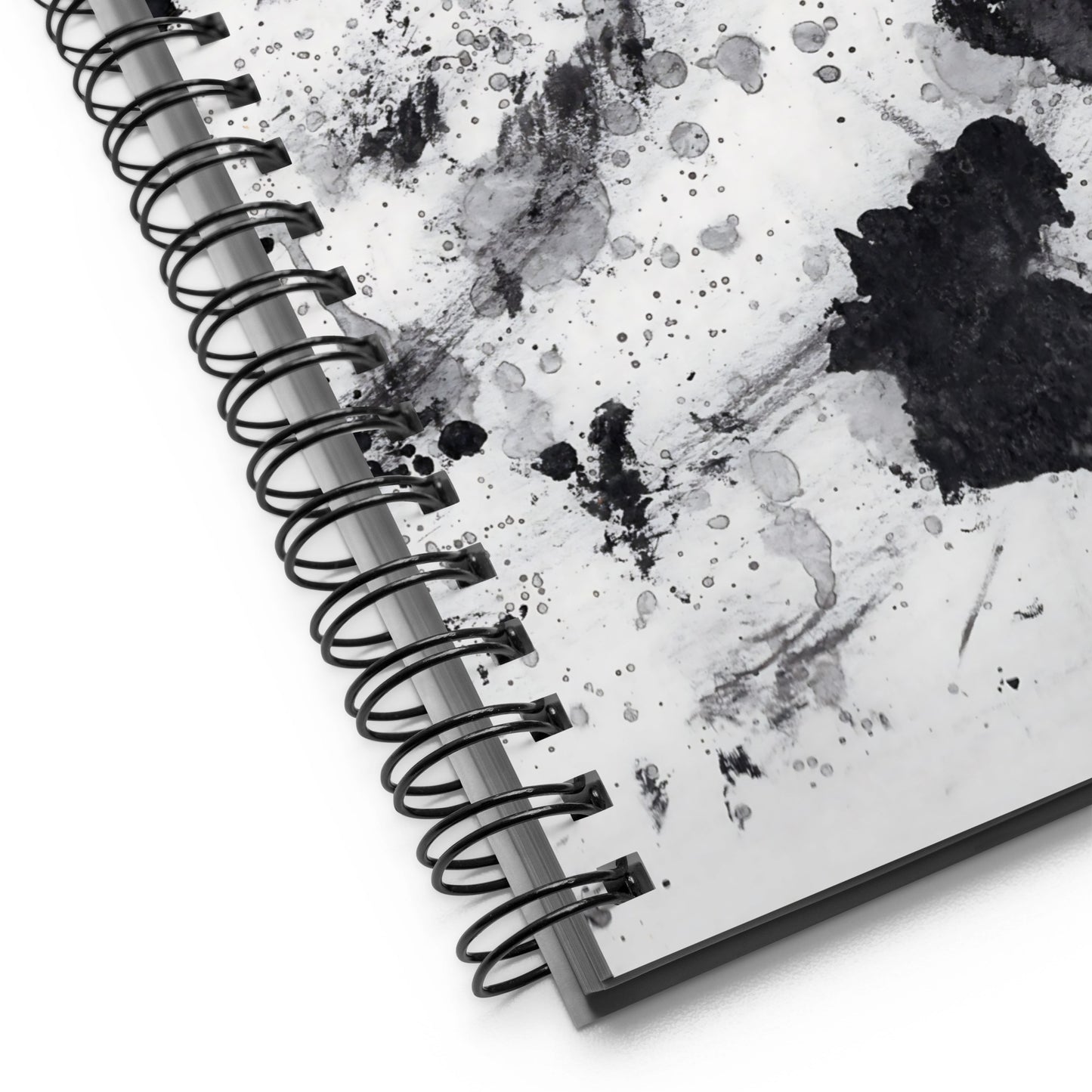 Black and White Abstract Spiral Notebook