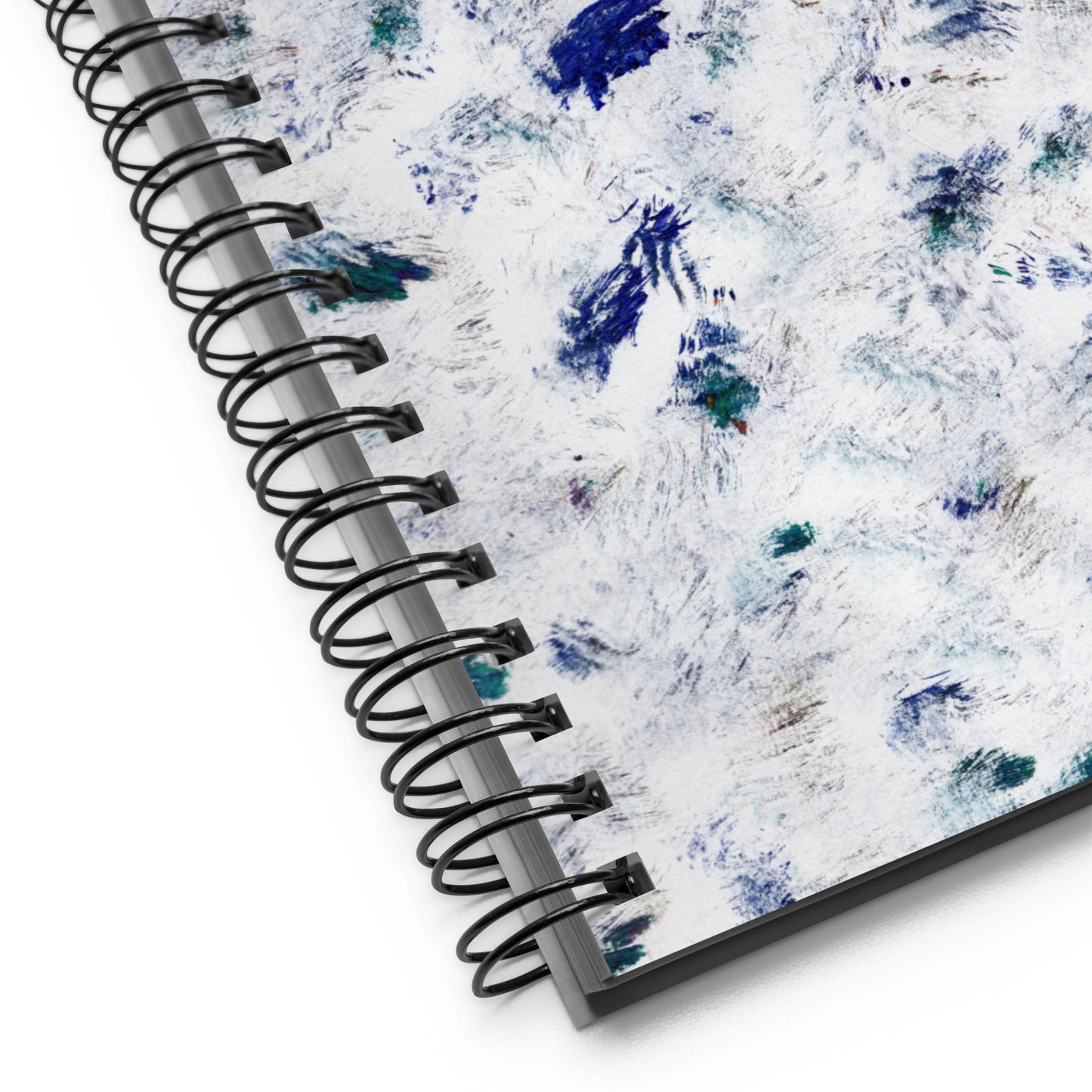 Spiral Notebook | Abstract Winter Pattern | Blue and White Watercolour Design | Wire-Bound