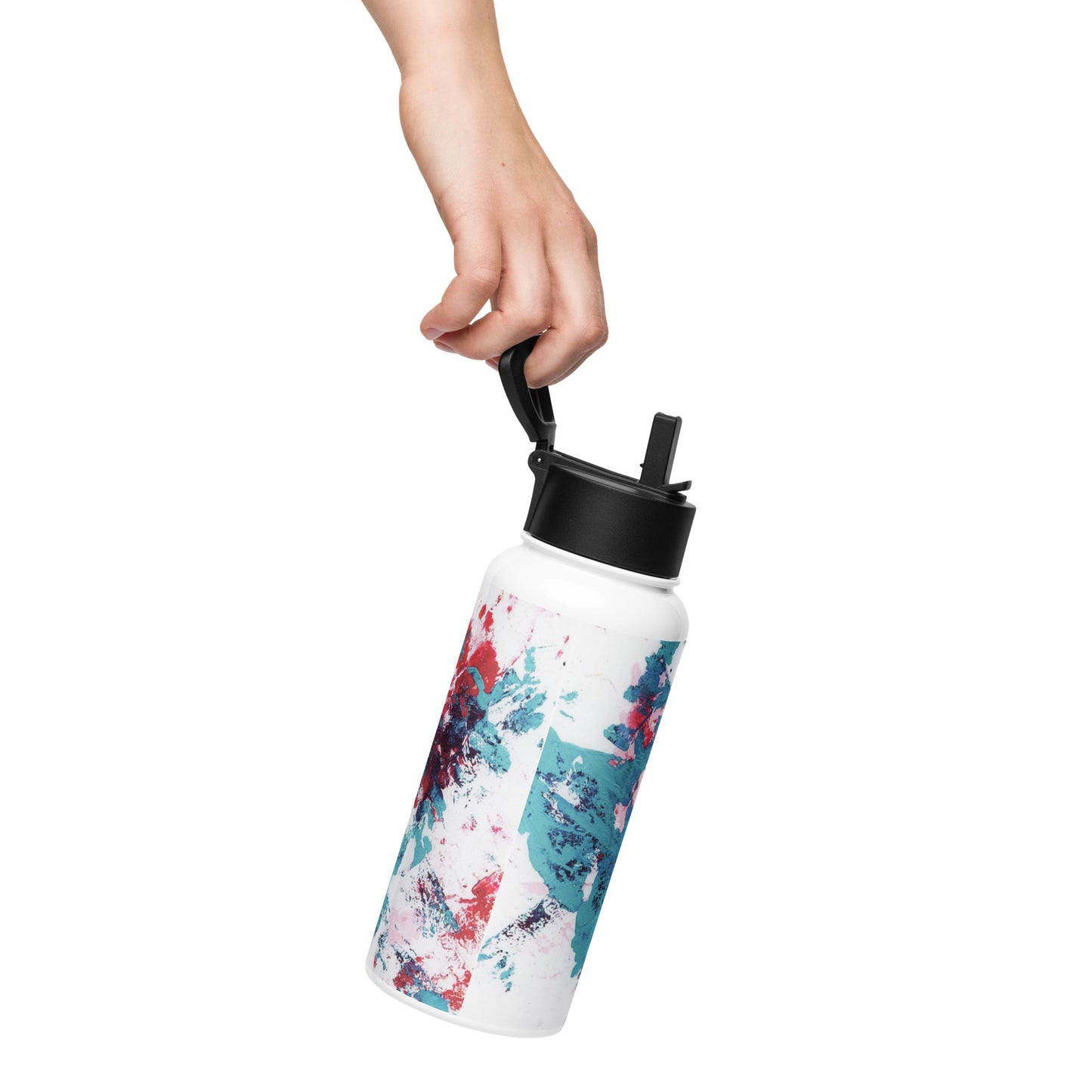 Neon Kisses | Stainless Steel Water Bottle with Straw Lid, 32 oz, Insulated |