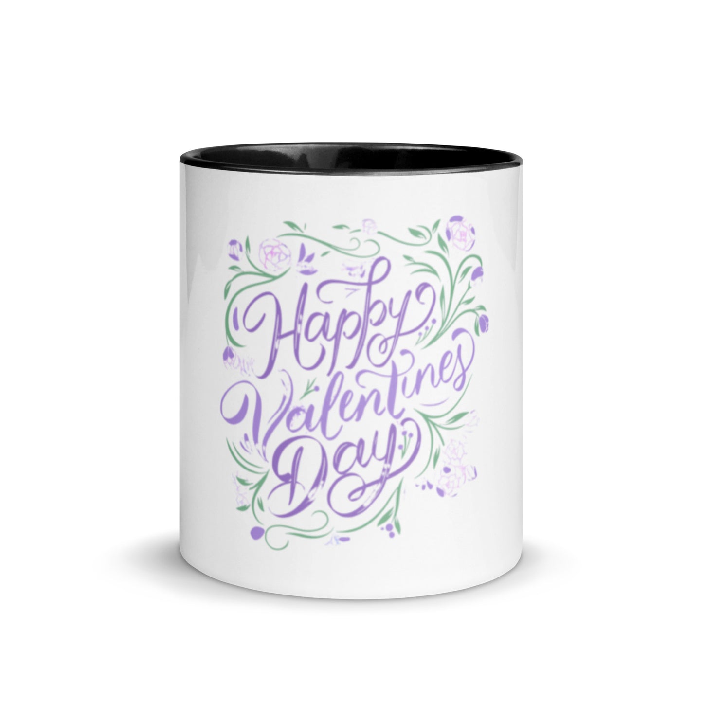 Valentine's Day Coffee Mug | Purple Floral Design | Colour Interior