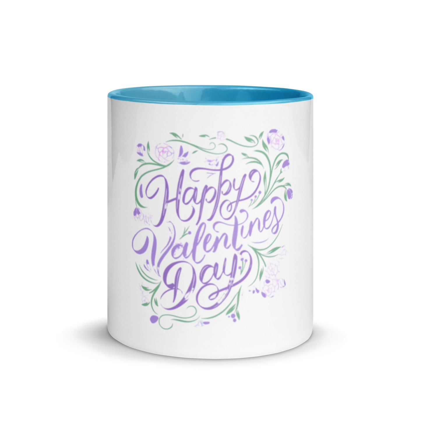 Valentine's Day Coffee Mug | Purple Floral Design | Colour Interior