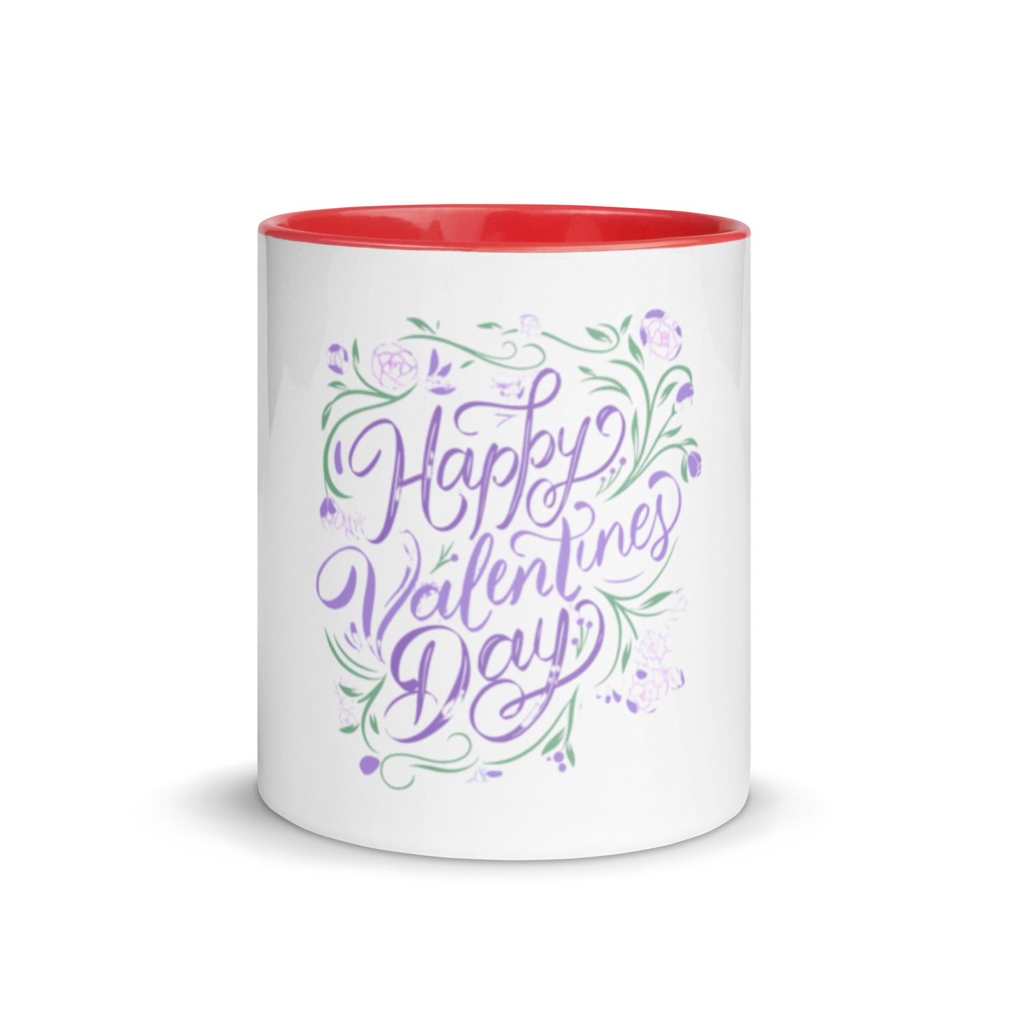 Valentine's Day Coffee Mug | Purple Floral Design | Colour Interior